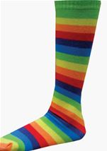Rainbow Striped Girls Knee Socks