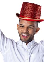 Adult Red Unisex Top Hat