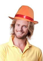 Orange Fedora Men Hat