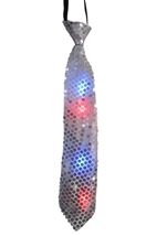 Silver Tie With Flashing Lights