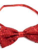 Red Shiny Sequin Bow Tie