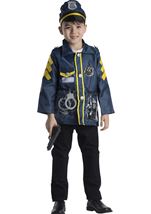 Kids Police Officer Role Play Set Unisex Costume 