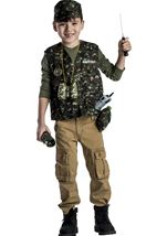 Kids Military Officer Role Play Set  Unisex Costume