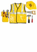 Kids Construction Worker Role Play Set Unisex Costume