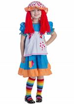 Rainbow Rag Doll Girls Costume