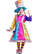 Kids Polka Dot Clown Girl Costume