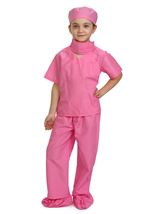 Kids Pink Doctor Scrubs Girls Costume