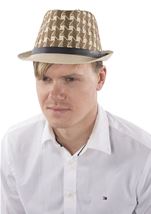 All ages Brown Checkerboard Fedora