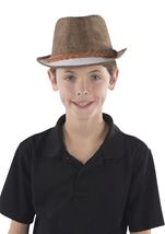 All ages Brown Fedora Hat