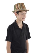All ages Green Rainbow Fedora Hat