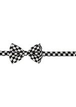 Black And White Checkered Bow Tie