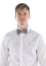 All ages Black And White Checkered Bow Tie