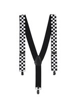 All ages Black And White Checkered Unisex Suspenders