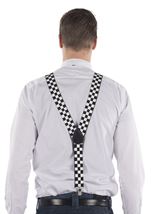 All ages Black And White Checkered Unisex Suspenders
