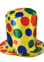 Polka Dot Clown Men Top Hat