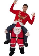 Carry Me Santa Men Mascot Costume