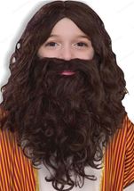 Kids Biblical Jesus Wig And Beard Set
