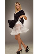 Plus Size Women White Crinoline