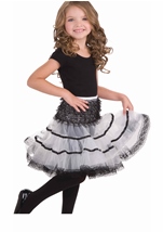 White And Black Girl Petticoat