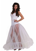 Ballroom Length Hoop White Crinoline