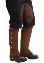 Steampunk Suede Men Spats Brown