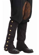 Steampunk Suede Men Spats Black