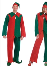 Adult Santas Elf Christmas Unisex Costume 