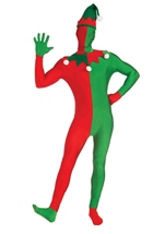 Adult Elf Santas Helper Bodysuit Men Costume