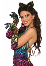 Rainbow Tiger Long Gloves