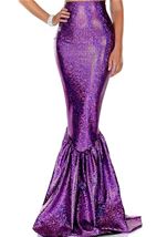 Purple Hologram Mermaid Plus Size Women Skirt