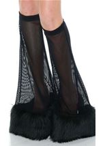 Fishnet Women Leg Warmer Black