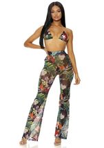 Adult Fiji Mesh Pool Women  Pants Hibiscus Sunrise 