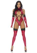 Adult Video Game Fighter Woman Hero Costume