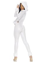 Adult Eskimo White Like Snow Women Bodysuit Costume 