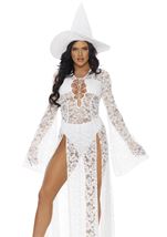 Adult Cast Spell White Witch Woman Costume