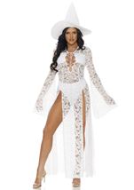 Adult Cast Spell White Witch Women Costume