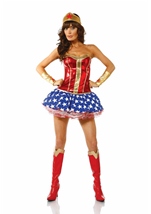 Adult Bam Women Wonder Superhero Costume