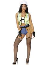 Under Construction Worker Women Costume