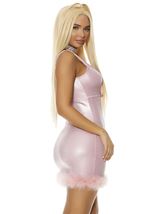 Adult Shiny Pink Power Pufffs Women Costume