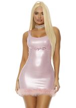 Adult Shiny Pink Power Pufffs Women Costume