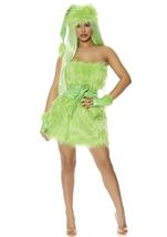 Stone Age Women Green Pebble Costume