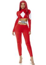 Red Powerful Superhero Women Costume