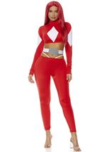 Adult Red Powerful Superhero Women Costume