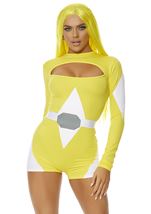 Adult Yellow Power Move Hero Women Costume