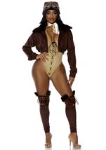 Adult Airplane Mode Avaitor Woman Costume