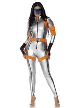 Adult Astronaut Silver Metallic Women Costume