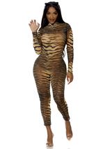 Adult Tiger Print Women Striped Costume 