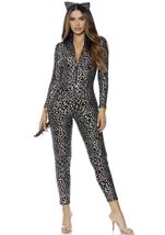 Adult Leopard Print Plus Size Women Catsuit