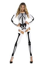 Adult Bone Fide Bone Print Women Skeleton Bodysuit