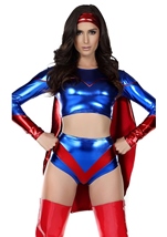 Adult Super Power Woman Super Hero Costume